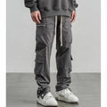 Custom Label Trousers for Men Drop Ship Men Street Wear Stock Nylon Pantaloon Cargo Pants With Zipper Pockets