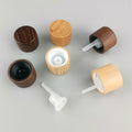 Bamboo Cap Glass Essential Oil Bottle Cap 18 mm Wooden Cap with Drops Plug for Essential Oil Packaging