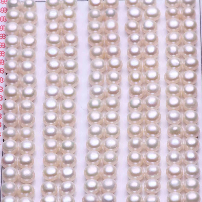Natural Freshwater Pearl Beads White 2.5-14mm Luster Button Pearls for Jewelry Making