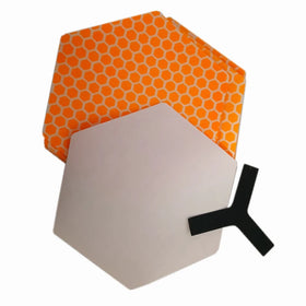 Orange Waxless Hexagon Surfboards Deck Tractions Surfpads Silica Gel Grip Pads