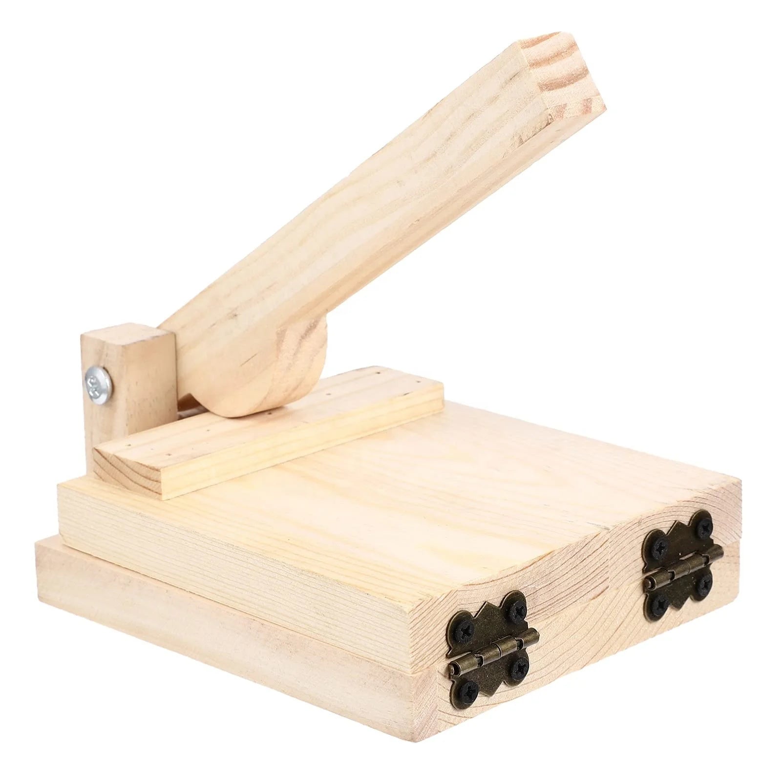 Bamboo Tortilla Press Maker Parchment Paper Wood Tortilla Press Dumpling Skin Maker Presser Pot Cover Eco-Friendly for All Stove