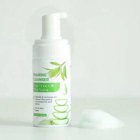 Private Label Oil-control Green Tea Anti Acne Facial Cleanser for Oily Skin Tree Oil Aloe Vera Hydrating Amino Acid Cleanser
