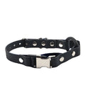 Nimble Adjustable Dog Harness Collar LED Lights Rivet Metal Buckle Solid Pattern Quick Release Waterproof PVC Polyester Black