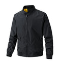 JK018 Custom Wholesale Men's Spring Outerwear Casual Solid Color Fashion Slim Fit Stand Collar Varsity Baseball Jacket