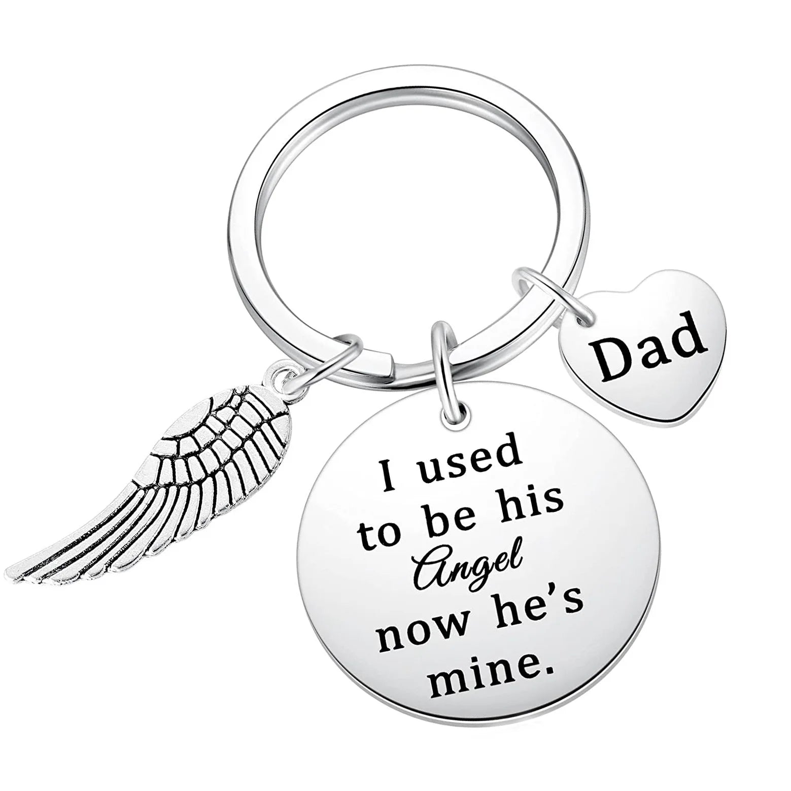 BM Custom Stainless Steel Key Chain Father's Day Gift Engraved Letter Metal Keychain