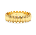 2025 Women's Fashion 14K Gold Plated 925 Sterling Silver Wedding Rings Classic Dome Design Fine Jewelry