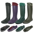 Custom Foldable Lightweight Neoprene Waterproof Rubber Unisex Knee-High Rain Wellington Boots for Winter Summer Autumn