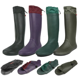 Custom Foldable Lightweight Neoprene Waterproof Rubber Unisex Knee-High Rain Wellington Boots for Winter Summer Autumn