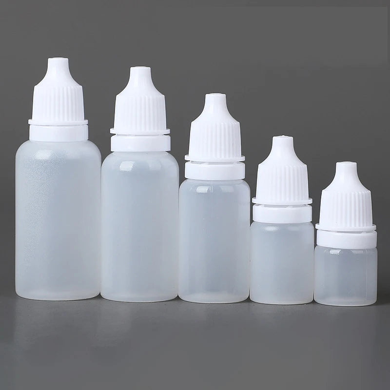 3ml 5ml 10ml 20ml 30ml Disposable Eye Drop Bottle Custom Translucent Plastic PE Squeeze Oil Dropper Bottle