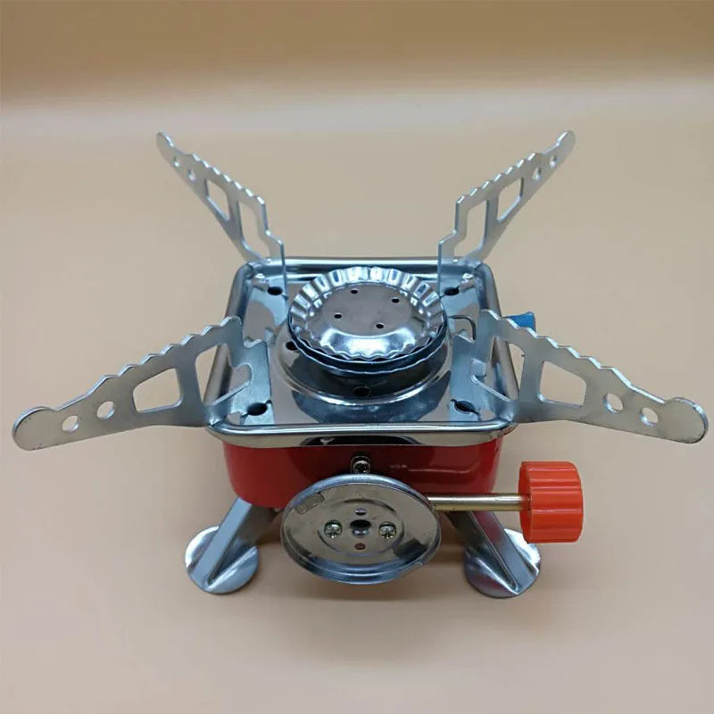 Small Outdoor Picnic Collapsible square Stoves Stainless Steel Cassette Gas Canister Stove