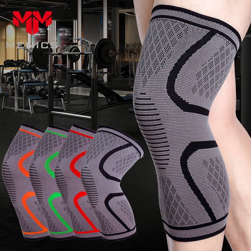 Menics OEM/ODM Comfortable Elasticity Breathable Football Knee Brace Sleeve New Style Compression Knitted From Durable Nylon