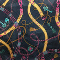 Factory Price Soft Smooth Chains Pattern 100% Polyester Satin Print Fabric India