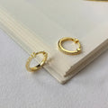 S925 Sterling Silver Hoop Earrings Personalized Zircon 18K Gold Plated Earrings Stock Earrings Women Fine Jewelry