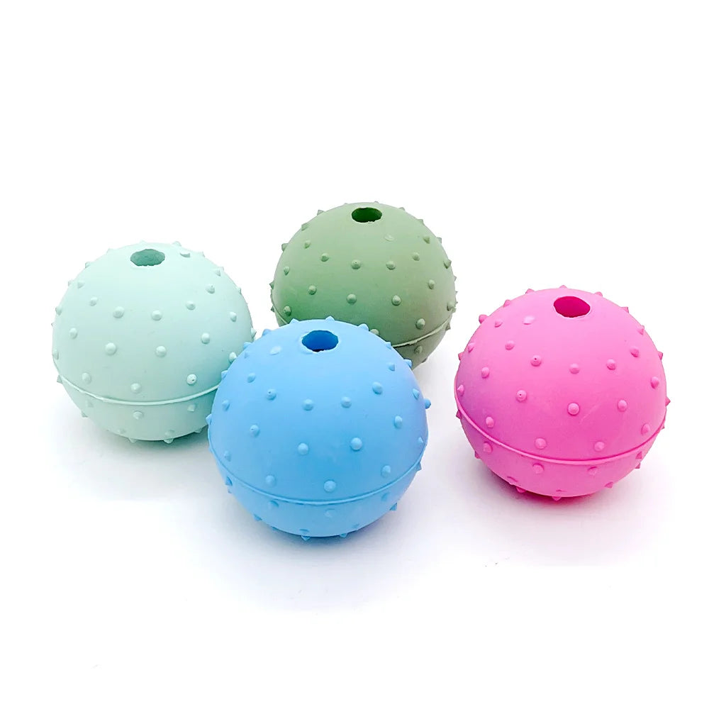 Natural Rubber Durable Anti-Bite Mini 5.0CM Dog Chew Ball Pet Feeder Dog Training Toy Interactive Ball