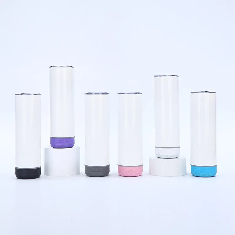 Sublimation Blank 20oz Digital Wireless Music Speaker Stainless Steel Eco-Friendly Thermal Insulation Water Bottle Cup Tumbler