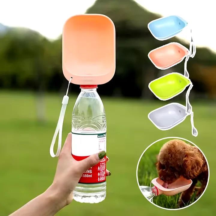Portable Pet Supplies Foldable Plastic Dog Travel Water Bottle for Outdoor Use As a Cat Drinking Water Feeder and Water Bowl
