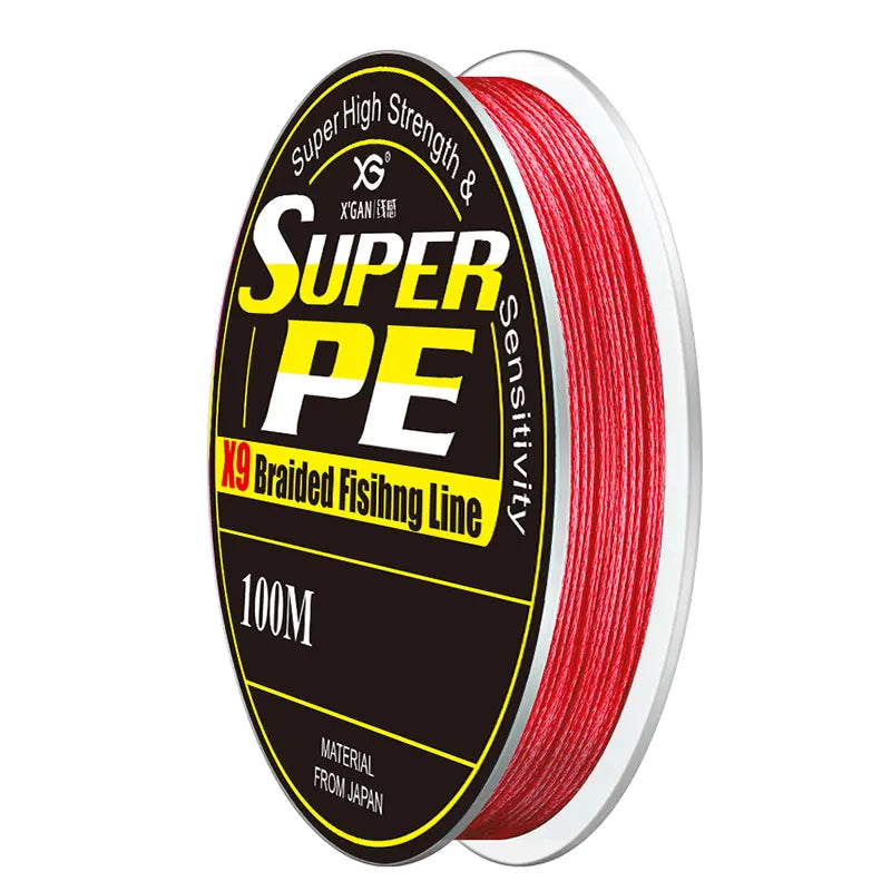 LineThink 9 Strands Braided Fishing Line 100m PE Line 12 Color Max 110lb Multifilament Fishing Line Smooth for Fishing