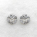 Sterling Silver 4*4mm Semi Mount Stud Earrings Empty Support Blank Claws Setting S925 Base Without Center Stone for DIY Inlay