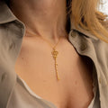 EManco Custom Birth Month Botanical Flower Pendant Stainless Steel Gold Plated Personalized Name Necklace Women's Accessories