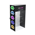 APEX Factory Outlet 3 Tiers Black Acrylic Brand Display Stand With Lock