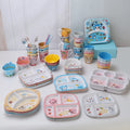 BPA Free Custom Design Compartment Plates Melamine 4 Compartment Kids Dinner Plate
