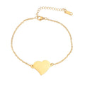 MIENTER Heart Bracelets for Women Jewelry Luxury Stainless Steel Gold Charms Bracelet