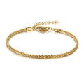 18K Gold Plated Stainless Steel Sets Chain Necklace Bracelets for Women Jewelry Sparkle Cauliflower Chain
