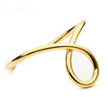 Women's Exaggerated Gold Plated Simple Lines Bracelets Popular Noeud Armband Brass Bangles Cuff Bangle Pulseiras Fashion