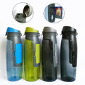 New Model Leakproof Sport Water Bottle with Money Key Card Storage 26oz Gym Shaker Bottles BPA Free