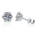 S925 Sterling Silver Mosan Diamond Rose Petals Elegant Moissanite Earrings