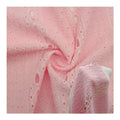 Jiede Custom Wholesale French Design Elliptical Hollow Stretch 3D Jacquard Crepe Lace Fabric for Dress