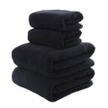 Hot Sale Professional Soft Microfiber Facial Towel Quick-Dry Black Pattern Woven Technique for Barber Shop