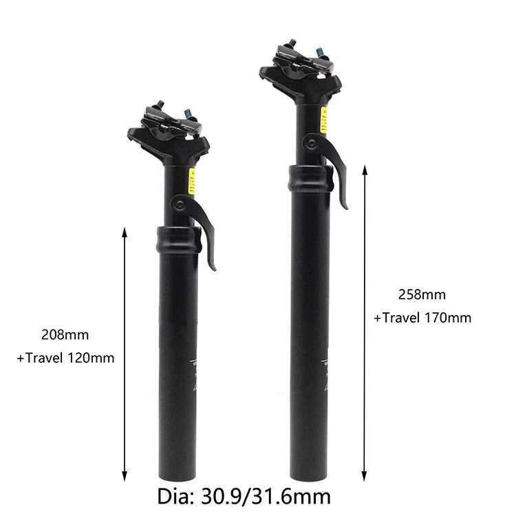 31.6mm MTB Bike Hydraulic Bicycle Seat Post Adjustable and Removable Control Dropper Post
