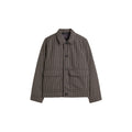 OEM Custom Men's Wool Blend Overshirt with Patch Pocket Spread Collar Checked Design