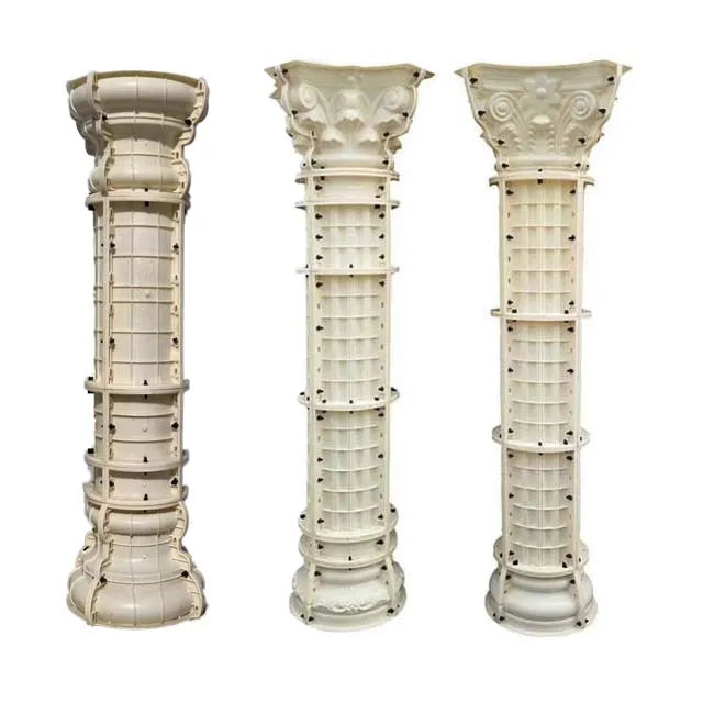 RF Hot Selling European Style White Plastic Concrete Pillars Column Molds Reliable Quality Price Various Styles for Sale