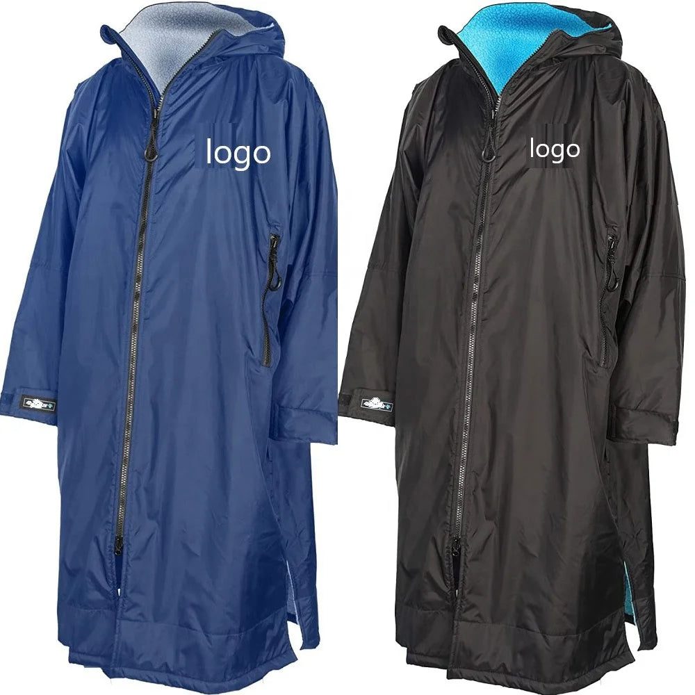 Hooded Waterproof Surf Poncho | Quick-Change Robe for Beach Swimming & Outdoor Sports | Windproof & Plus Size