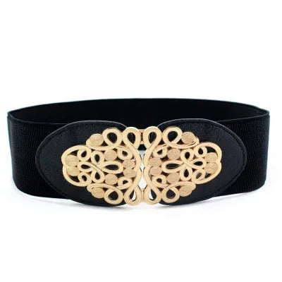 High Quality Ladies Elastic Belt Versatile Elastic Decorative Wide Belt Dinner Dress Slim Dress Belt