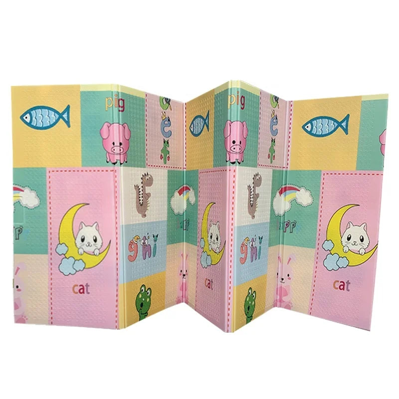 2024 New Designs Children Educational XPE Foam Double-Sided Waterproof Folding Play Mat 2cm Thick Sports Toy Unisex Picnic