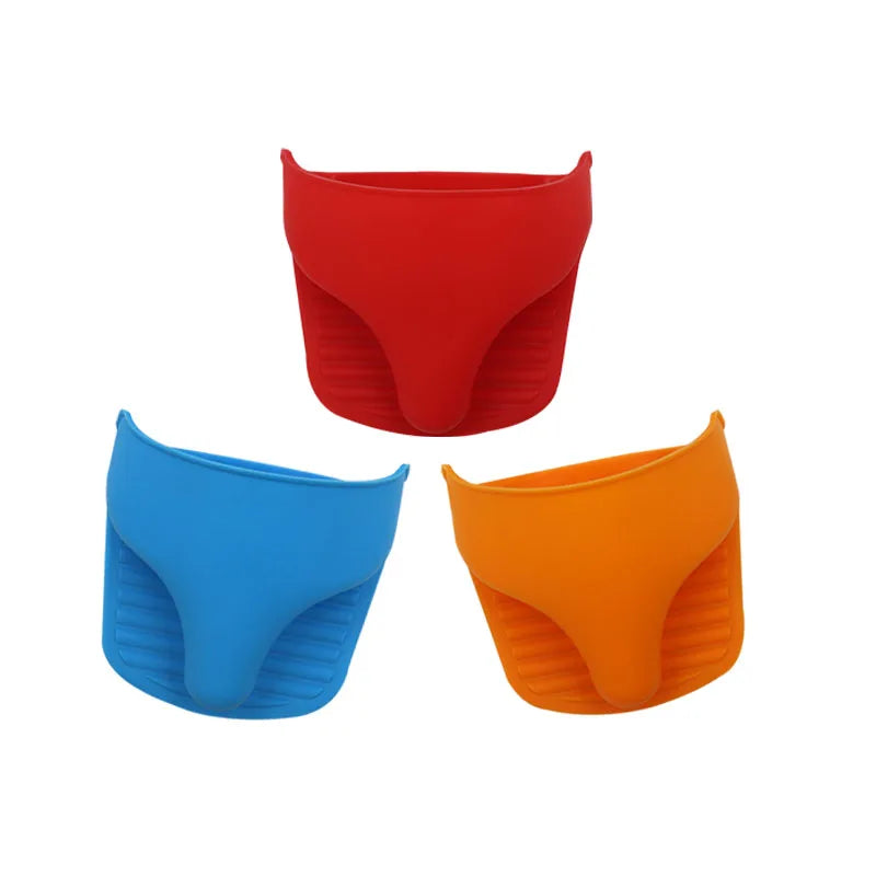 High Temperature Resistant Silicone Insulated Hand Clip Kitchen Gloves Printed Style Oven Mitts for Microwave Oven Hot Plate