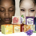 LKIAE Anti-Acne Whitening Moisturizing Face Wash Handmade Flowers Bar Soap for Black Skin