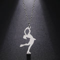 Gymnast Gymnastics Pendant Stainless Steel Necklace Fashion Jewelry Necklaces for Woman