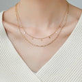Dainty Necklace for Women Bead Chains Layer Necklaces Minimalist Stainless Steel Jewelry Gift