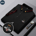Men's Summer New Short-Sleeved Golf for  Shirt Solid Color Business Casual with Embroidered Lapel Logo T-Shirt Knitted
