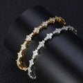VEROMCA Hip Hop 6.5mm Spring Clasp Zircon Tennis Bracelet Fashion Jewelry Men Women Personalized Couple Bracelet