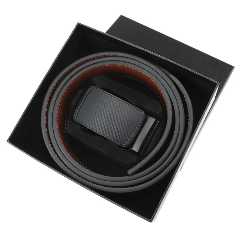LQbelt Genuine Leather Belt With Box Leather for Casual Jeans Adjustable Belt Ratchet Gift Boxes Wholesale Factory