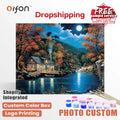 Orfon LY135 Diy Painting by Numbers for Adult DIY Painting Modern SCENERY  Hand Painted on Canvas No Frame