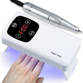 High Quality  Nail Polisher 2 in 1 High Speed 0-45000RPM Portable Rechargeable Nail Drill Machine With Nail UV Lamp