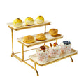 Cake Stand Set Round Metal Cake Stands Dessert Cupcake Pastry Candy Display Ceramic Plate for Wedding Event Birthday Party