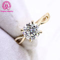 1.5ct Moissanite Gold Ring Four Claws 14K 18K Yellow Gold/rose Gold/white Gold Moissanite Engagement Ring for Wedding