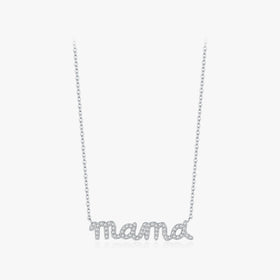 Trendy Gold Color Link Chain for Women Fine Jewelry 925 Sterling Silver Pave Setting CZ Sparkling Letter MAMA Charm Necklaces